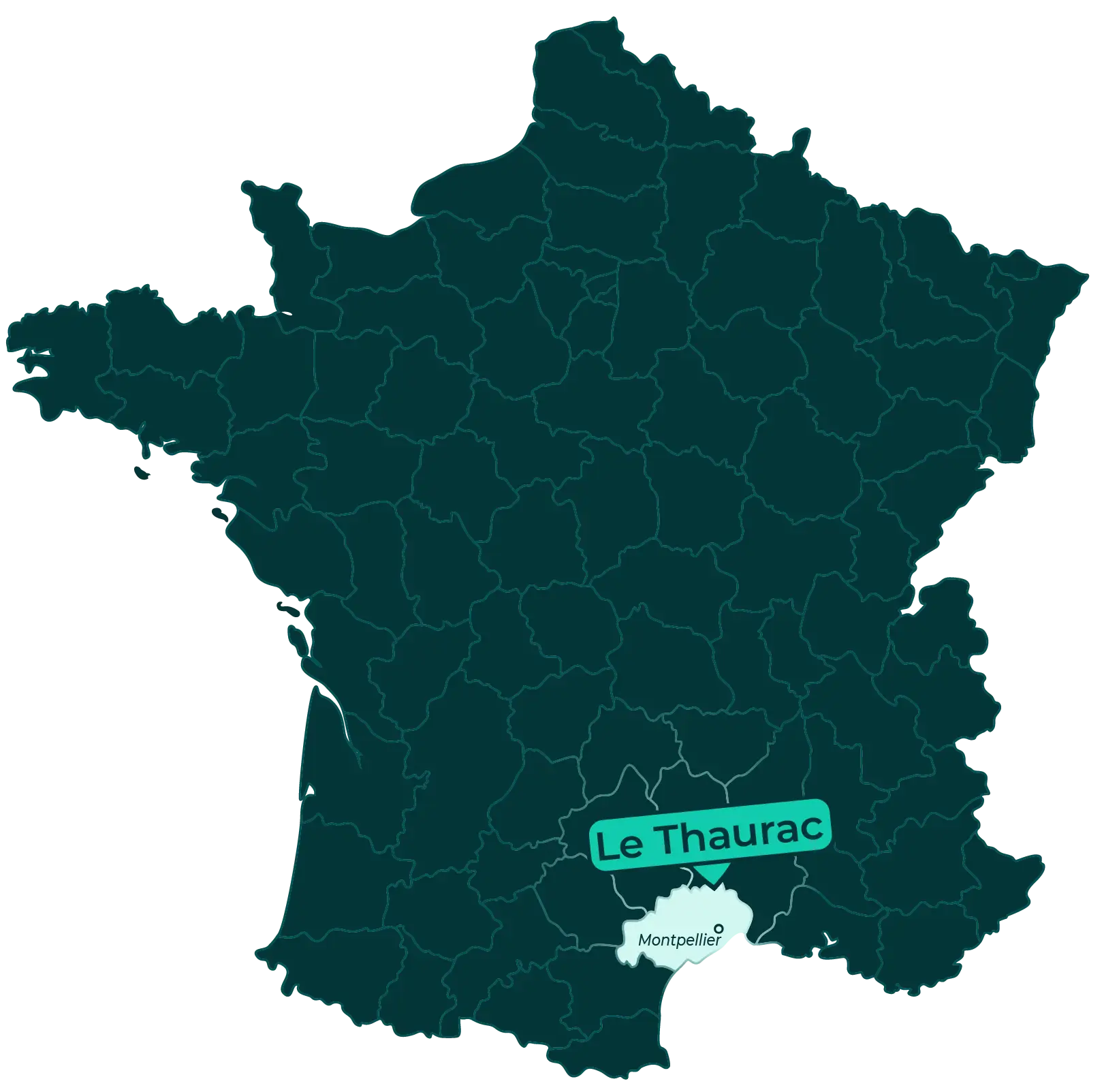 Topo escalade du Thaurac avec la map France